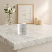 Élégant Globe de neige dorée Mug de Noël