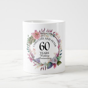 Grande Tasse Élégant pour tout mariage (60) Anniversaire flora