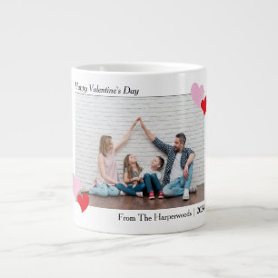 Grande Tasse Élégant Romantique Valentines Jour Couple Photo