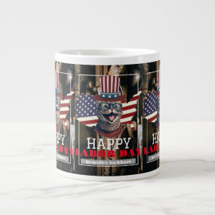 Grande Tasse Elegant travailleur solidaire Fête du Travail avec