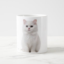 Grande Tasse Élégante chatte blanche en céramique Mug