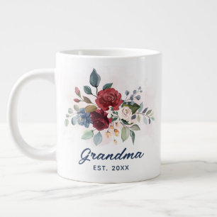 Grande Tasse Elégante Grand-mère Floral Fête des mères sur mesu