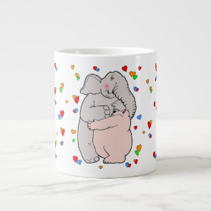 Grande Tasse Embrassez l'éléphant et l'ours