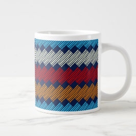 Grande Tasse Embroderie de dentelle de Motif Boho ethnique sur 