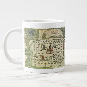 Grande Tasse Empire aztèque de Montezuma, carte antique du mond