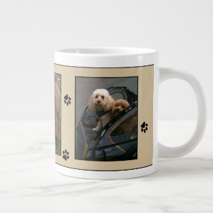 Grande Tasse Empreintes de pattes photo de chien personnalisé C