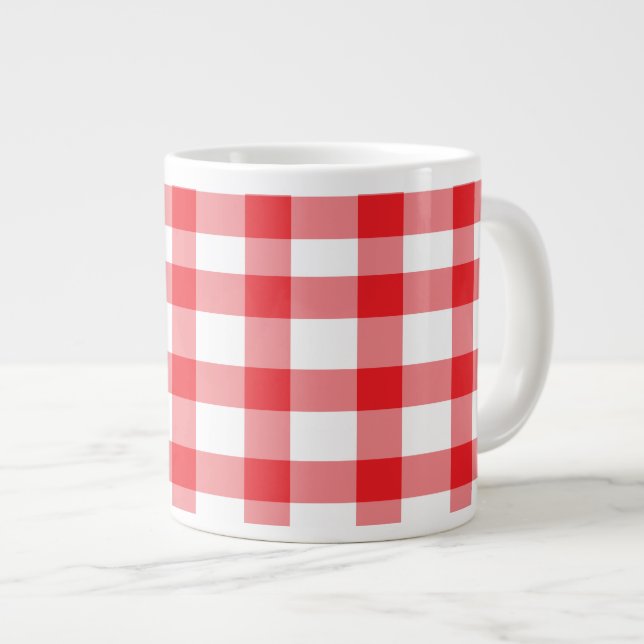 Grande Tasse En vichy rouge (Devant droit)