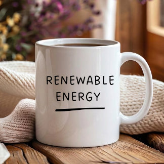 Grande Tasse Énergie renouvelable – Café écologique mignon et d