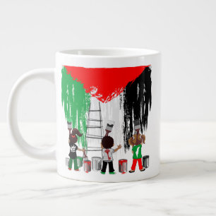 Grande Tasse Enfants de Gaza peignant le drapeau de la Palestin