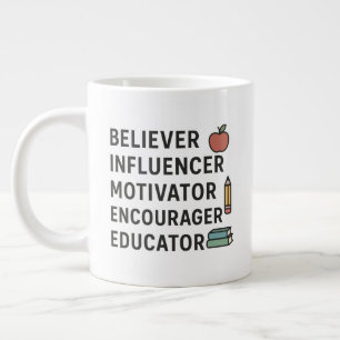 Grande Tasse ENSEIGNANT Croyant Influenceur Motivant Encourageu