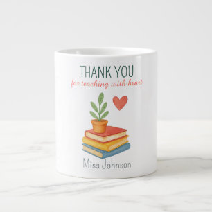 Grande Tasse Enseignant Merci - Cadeau d'appréciation du coeur