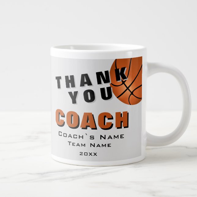 Grande Tasse Entraîneur de Merci de basket-ball (Droite)