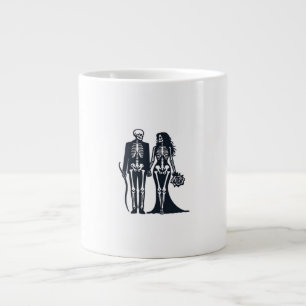 Grande Tasse Épouse et chambre gothique de squelette - Jusqu'à