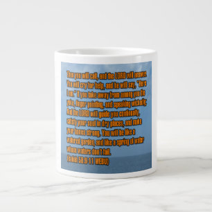 Grande Tasse Ésaïe 58:9-11 WEBU Mug