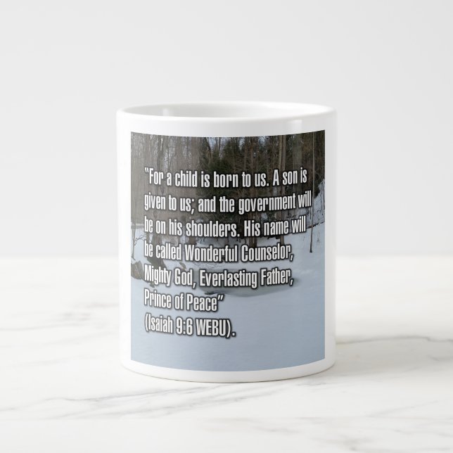 Grande Tasse Ésaïe 9:6 WEBU Mug (Devant)