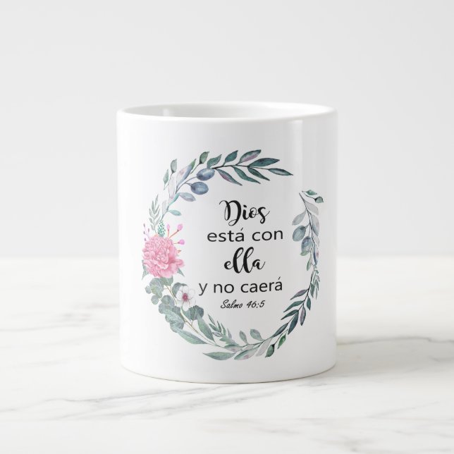 Grande Tasse espagnol, bible, verset de la bible espagnole, dio (Devant)