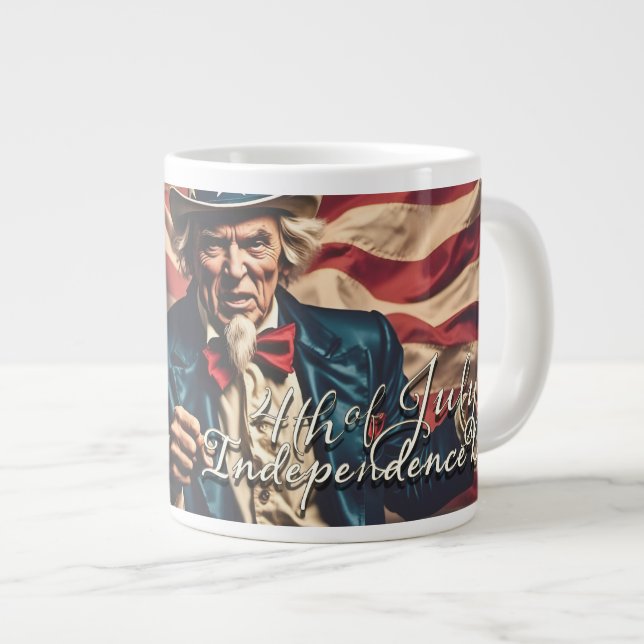 Grande Tasse Esprit de liberté en rouge, blanc et bleu (Devant droit)