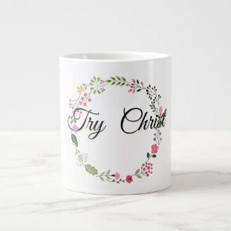 Grande Tasse Essayez Christ Floral White Christian