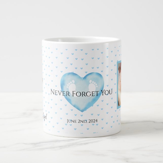 Grande Tasse Eternal Hearts-Angel Baby Memorial Photo Mug 20oz (Devant)
