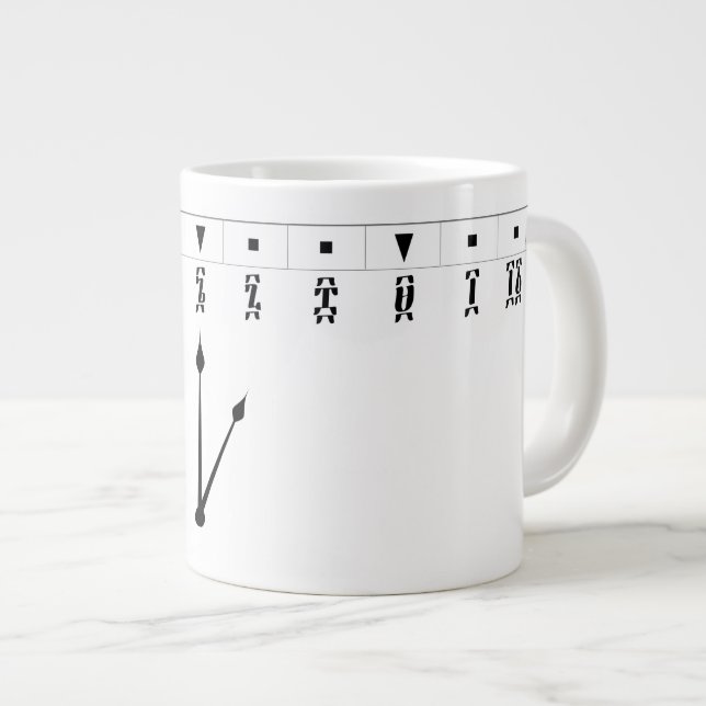 Grande Tasse Ethiopian Numeral Clock (Devant droit)