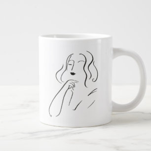 Grande Tasse Étude simple - Esquisse d'une femme