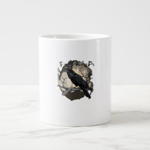 Grande Tasse F-Caw-F Drôle de Corbeau Pun Gothique Corbeau Humo