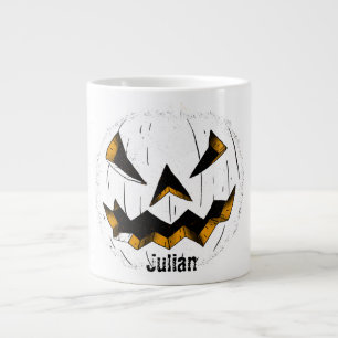 Grande Tasse Face simple de citrouille jack-o-lanterne Hallowee