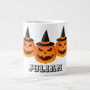 Grande Tasse Face simple de citrouille jack-o-lanterne Hallowee