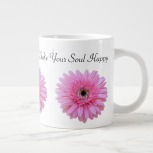 Grande Tasse Faites Votre Âme Heureuse Rose Gerbera Daisy