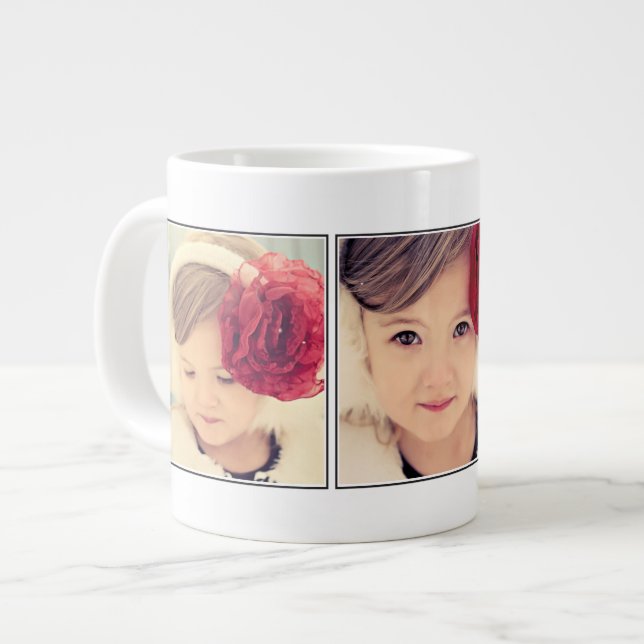 Grande Tasse Faites votre propre photo personnalisée Coupe-cade (Devant gauche)