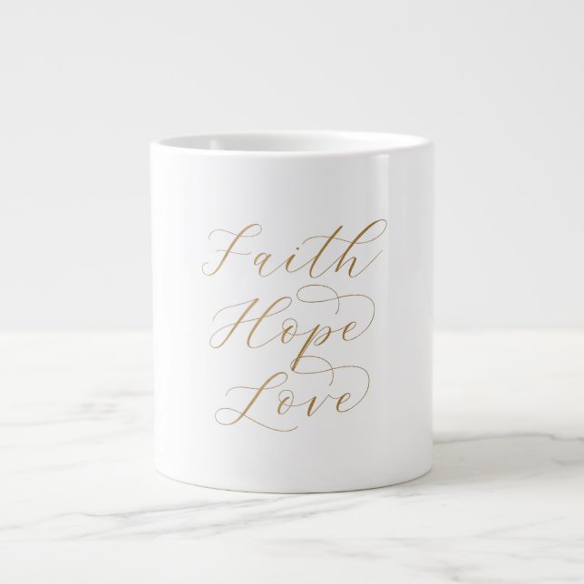 Grande Tasse Faith Hope Love Specialty Mug (Devant)