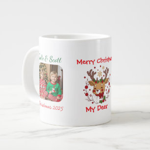 Grande Tasse Famille de photos mignonnes avec DEER Green Person
