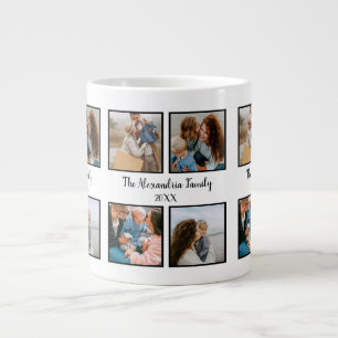 Grande Tasse Famille personnalisée 4 photo collage modèle