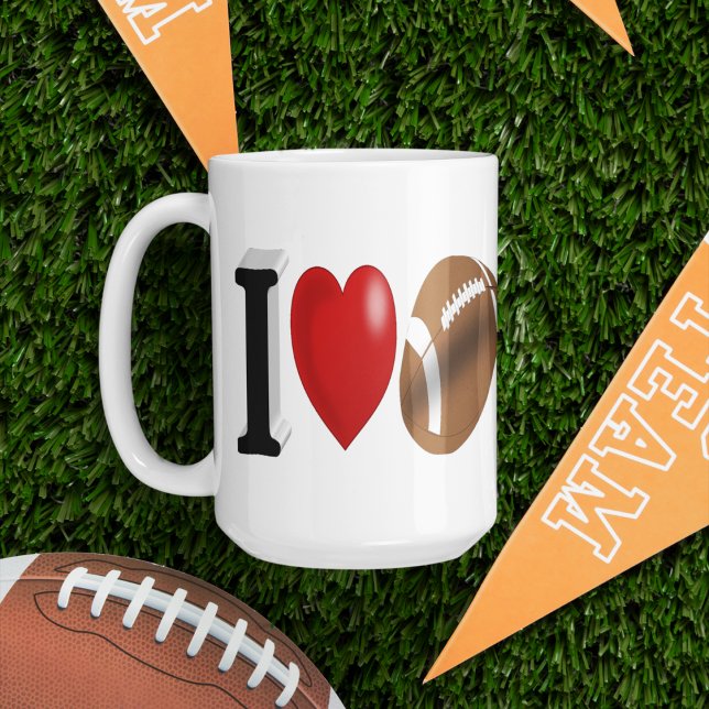 Grande Tasse Fan de football demi-texte Géant café Mug (Créateur téléchargé)