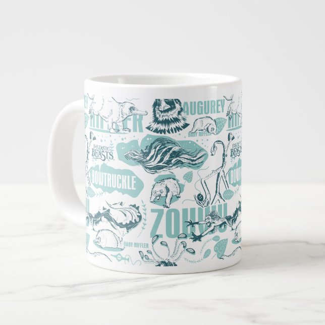 Grande Tasse Fantastic Beasts Motif bleu (Devant gauche)