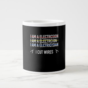Grande Tasse Fantastique Chemise Électricienne, Je Coupe Les F