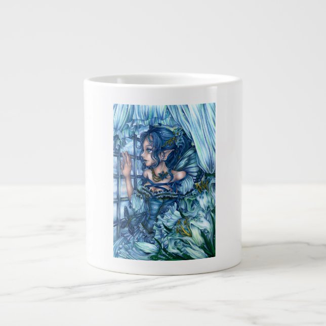 Grande Tasse Fée de givre vue d'un hiver saphir (Devant)