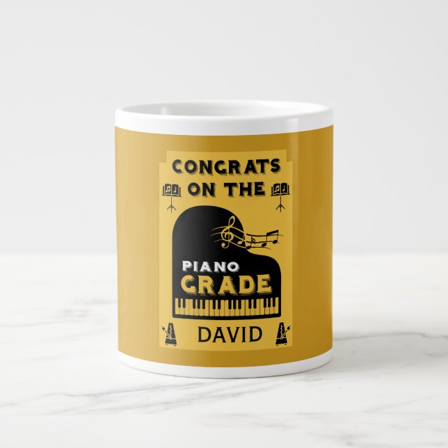 Grande Tasse Félicitations Piano Music Exam (Devant)