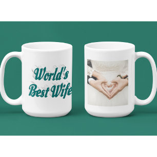 Grande Tasse Femme Photo texte vert Giant Café Mug