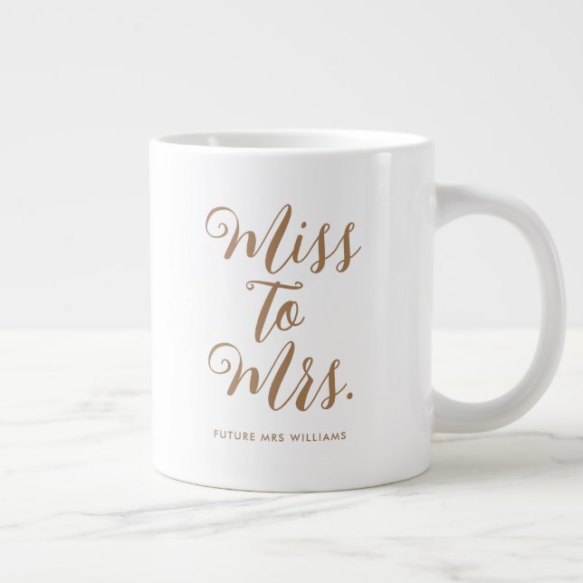 Grande Tasse Fête de mariage moderne de Mlle à Mme  (Droite)