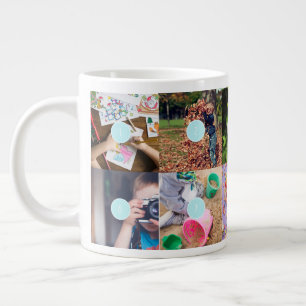 Grande Tasse Fête des mères 10 Photos Collage Mug
