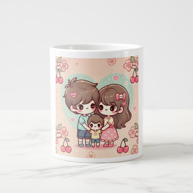 Grande Tasse Fête des mères, Kawaii, et Sweet Cherry (Devant)