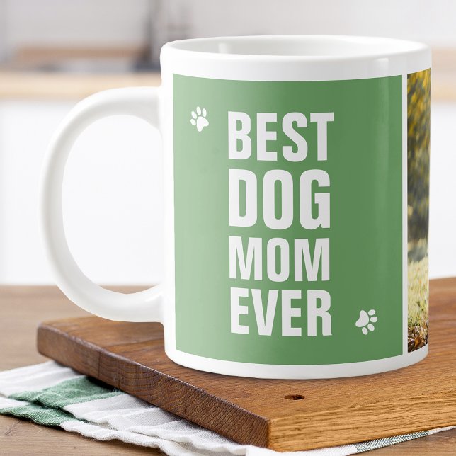 Grande Tasse Fête des mères Meilleur chien Maman Jamais Photo (Mother's Day Best Dog Mom Ever Photo Giant Coffee Mug)