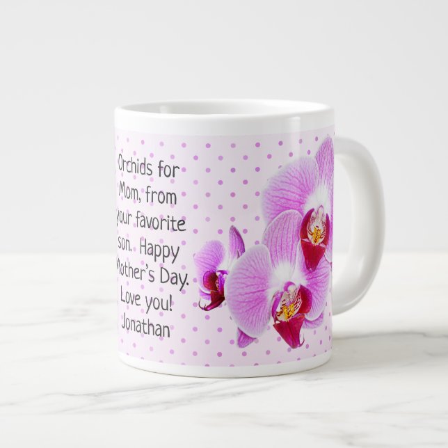 Grande Tasse Fête des mères - Orchidées exotiques Photographie  (Devant droit)