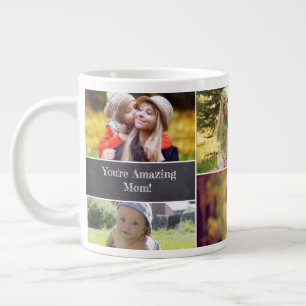 Grande Tasse Fête des mères personnalisées Collage photo