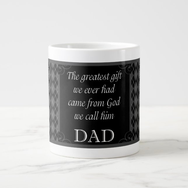 Grande Tasse Fête des pères - Anniversaire "Plus grand cadeau n (Devant)