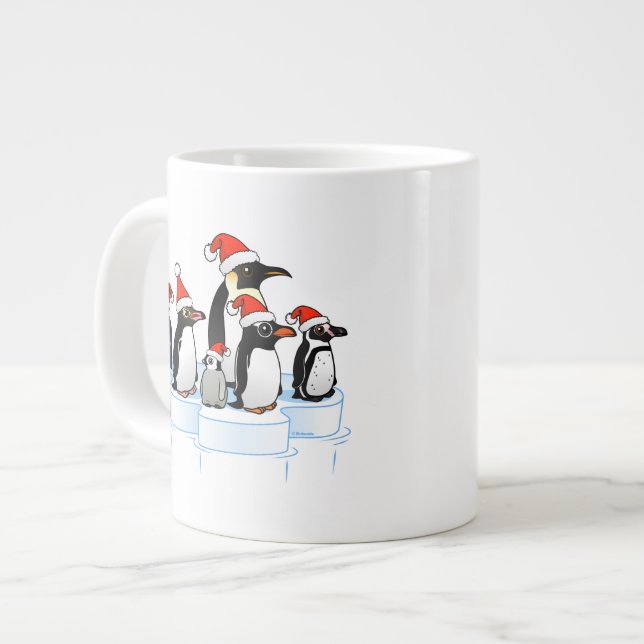 Grande Tasse Fête des pingouins de Noël (Devant gauche)