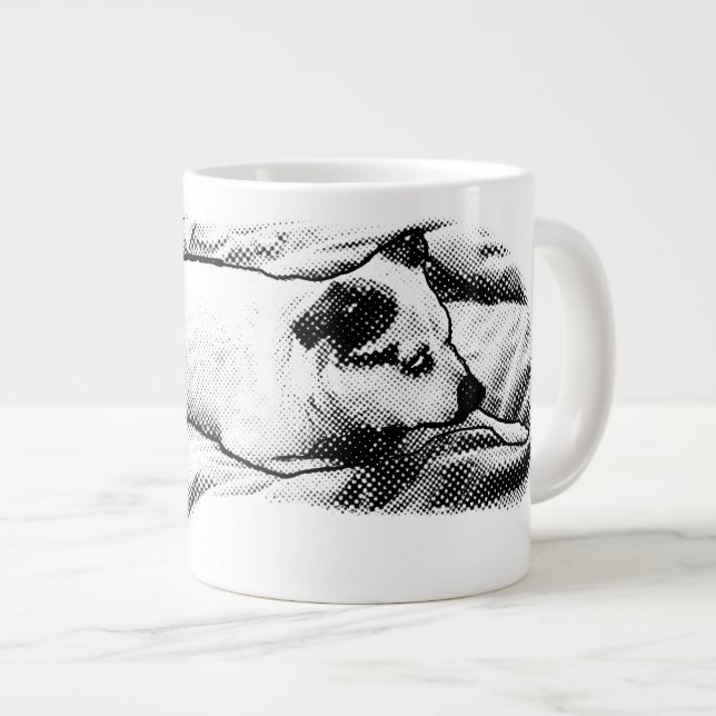 Grande Tasse Feu de Terrier avec des boules de neige baisées (Devant droit)
