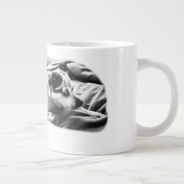 Grande Tasse Feu Terrier sur couverture hivernale (Droite)