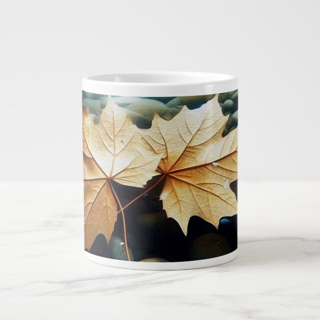 Grande Tasse Feuilles de flux (Devant)